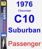Passenger Wiper Blade for 1976 Chevrolet C10 Suburban - Vision Saver