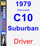 Driver Wiper Blade for 1979 Chevrolet C10 Suburban - Vision Saver