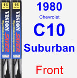 Front Wiper Blade Pack for 1980 Chevrolet C10 Suburban - Vision Saver
