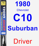 Driver Wiper Blade for 1980 Chevrolet C10 Suburban - Vision Saver