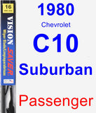 Passenger Wiper Blade for 1980 Chevrolet C10 Suburban - Vision Saver