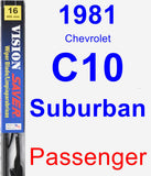 Passenger Wiper Blade for 1981 Chevrolet C10 Suburban - Vision Saver