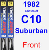 Front Wiper Blade Pack for 1982 Chevrolet C10 Suburban - Vision Saver