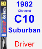 Driver Wiper Blade for 1982 Chevrolet C10 Suburban - Vision Saver
