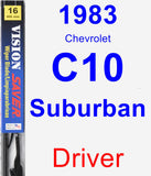 Driver Wiper Blade for 1983 Chevrolet C10 Suburban - Vision Saver