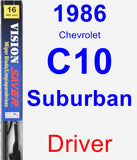Driver Wiper Blade for 1986 Chevrolet C10 Suburban - Vision Saver