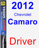 Driver Wiper Blade for 2012 Chevrolet Camaro - Vision Saver
