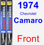 Front Wiper Blade Pack for 1974 Chevrolet Camaro - Vision Saver