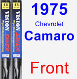 Front Wiper Blade Pack for 1975 Chevrolet Camaro - Vision Saver