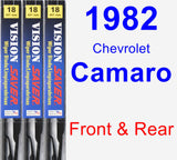 Front & Rear Wiper Blade Pack for 1982 Chevrolet Camaro - Vision Saver