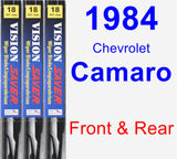 Front & Rear Wiper Blade Pack for 1984 Chevrolet Camaro - Vision Saver