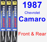 Front & Rear Wiper Blade Pack for 1987 Chevrolet Camaro - Vision Saver