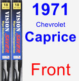 Front Wiper Blade Pack for 1971 Chevrolet Caprice - Vision Saver