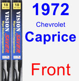 Front Wiper Blade Pack for 1972 Chevrolet Caprice - Vision Saver