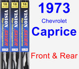 Front & Rear Wiper Blade Pack for 1973 Chevrolet Caprice - Vision Saver