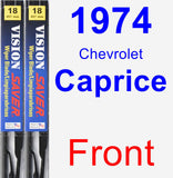 Front Wiper Blade Pack for 1974 Chevrolet Caprice - Vision Saver