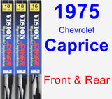 Front & Rear Wiper Blade Pack for 1975 Chevrolet Caprice - Vision Saver