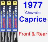 Front & Rear Wiper Blade Pack for 1977 Chevrolet Caprice - Vision Saver