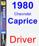 Driver Wiper Blade for 1980 Chevrolet Caprice - Vision Saver
