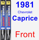 Front Wiper Blade Pack for 1981 Chevrolet Caprice - Vision Saver