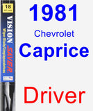 Driver Wiper Blade for 1981 Chevrolet Caprice - Vision Saver