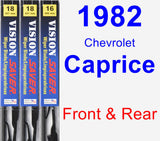 Front & Rear Wiper Blade Pack for 1982 Chevrolet Caprice - Vision Saver