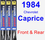 Front & Rear Wiper Blade Pack for 1984 Chevrolet Caprice - Vision Saver