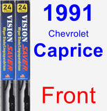 Front Wiper Blade Pack for 1991 Chevrolet Caprice - Vision Saver