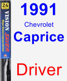 Driver Wiper Blade for 1991 Chevrolet Caprice - Vision Saver