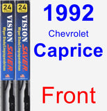 Front Wiper Blade Pack for 1992 Chevrolet Caprice - Vision Saver