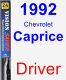 Driver Wiper Blade for 1992 Chevrolet Caprice - Vision Saver