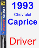 Driver Wiper Blade for 1993 Chevrolet Caprice - Vision Saver