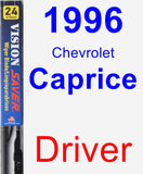 Driver Wiper Blade for 1996 Chevrolet Caprice - Vision Saver