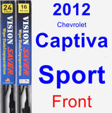 Front Wiper Blade Pack for 2012 Chevrolet Captiva Sport - Vision Saver
