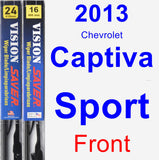 Front Wiper Blade Pack for 2013 Chevrolet Captiva Sport - Vision Saver