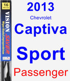 Passenger Wiper Blade for 2013 Chevrolet Captiva Sport - Vision Saver