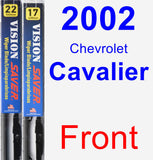 Front Wiper Blade Pack for 2002 Chevrolet Cavalier - Vision Saver
