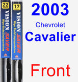 Front Wiper Blade Pack for 2003 Chevrolet Cavalier - Vision Saver