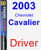 Driver Wiper Blade for 2003 Chevrolet Cavalier - Vision Saver