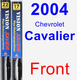 Front Wiper Blade Pack for 2004 Chevrolet Cavalier - Vision Saver