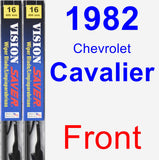 Front Wiper Blade Pack for 1982 Chevrolet Cavalier - Vision Saver