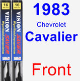 Front Wiper Blade Pack for 1983 Chevrolet Cavalier - Vision Saver