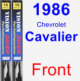 Front Wiper Blade Pack for 1986 Chevrolet Cavalier - Vision Saver