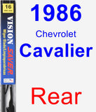 Rear Wiper Blade for 1986 Chevrolet Cavalier - Vision Saver
