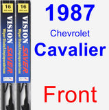 Front Wiper Blade Pack for 1987 Chevrolet Cavalier - Vision Saver