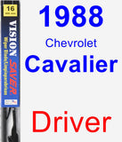 Driver Wiper Blade for 1988 Chevrolet Cavalier - Vision Saver