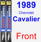 Front Wiper Blade Pack for 1989 Chevrolet Cavalier - Vision Saver