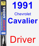 Driver Wiper Blade for 1991 Chevrolet Cavalier - Vision Saver