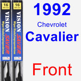 Front Wiper Blade Pack for 1992 Chevrolet Cavalier - Vision Saver