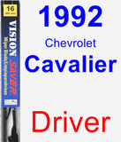 Driver Wiper Blade for 1992 Chevrolet Cavalier - Vision Saver
